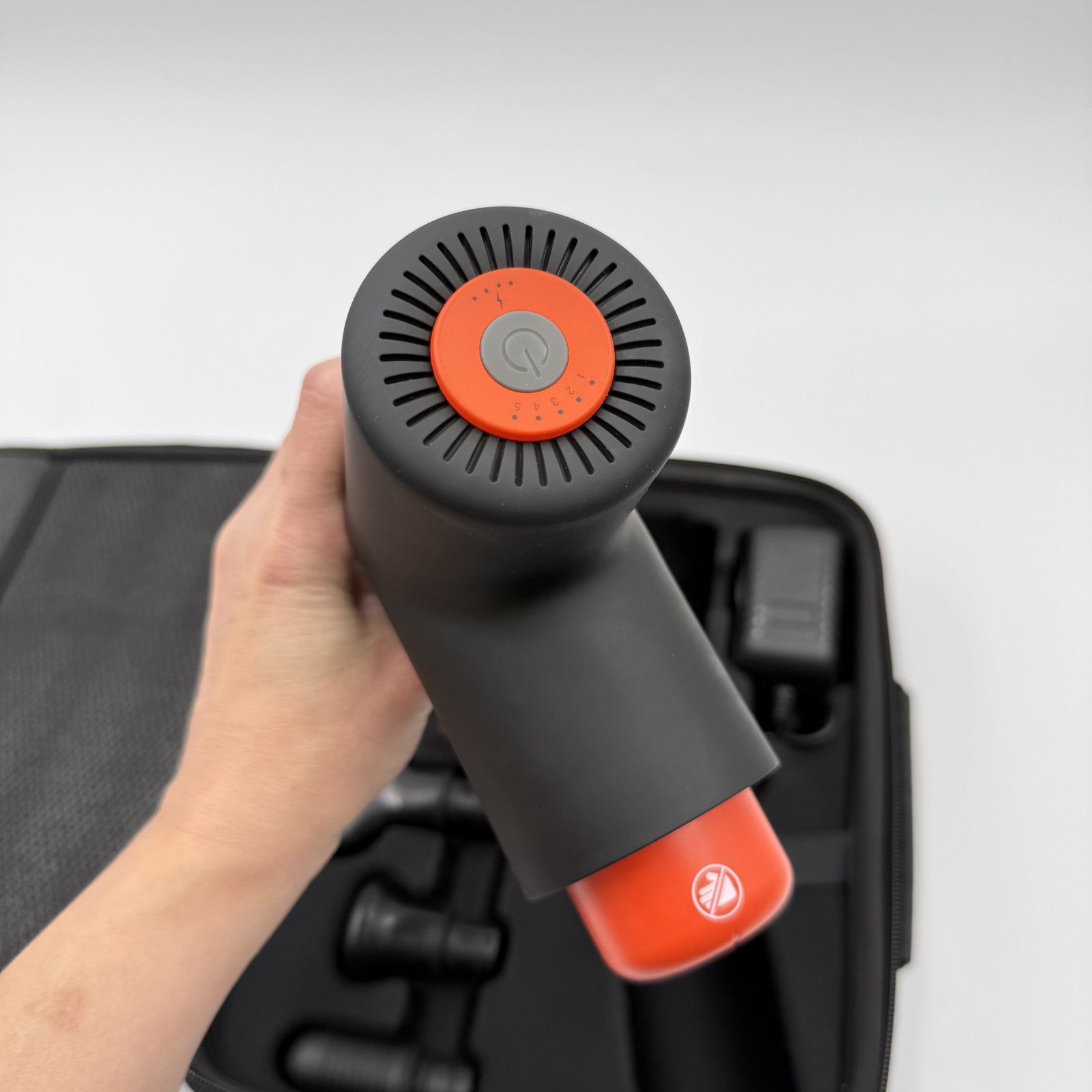 JAWKU Muscle Blaster V2 Percussion Massage Gun Massager 5-Speed 4 Heads Orange