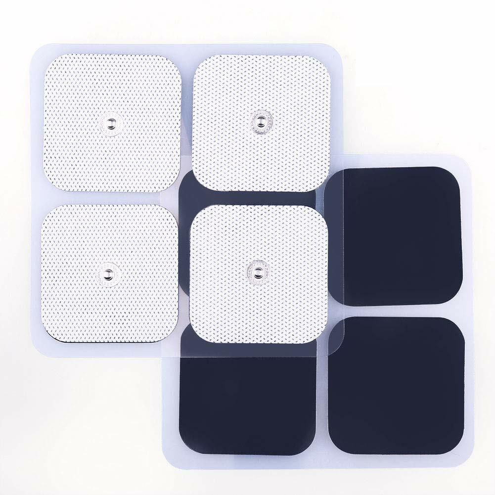 40PCS Snap On Replacement Electrode Pads For TENS Unit Self Adhesive 2″x2″ White