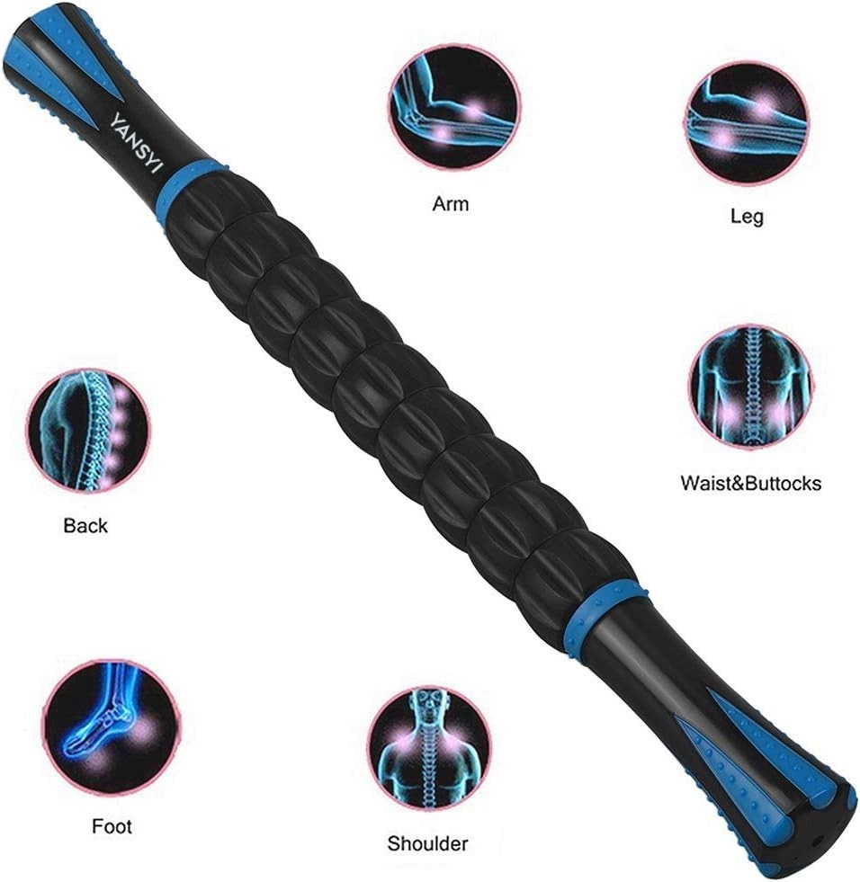 Ergonomic 9-Roller Muscle Recovery Stick – Ideal for Athletes & Sore Muscles