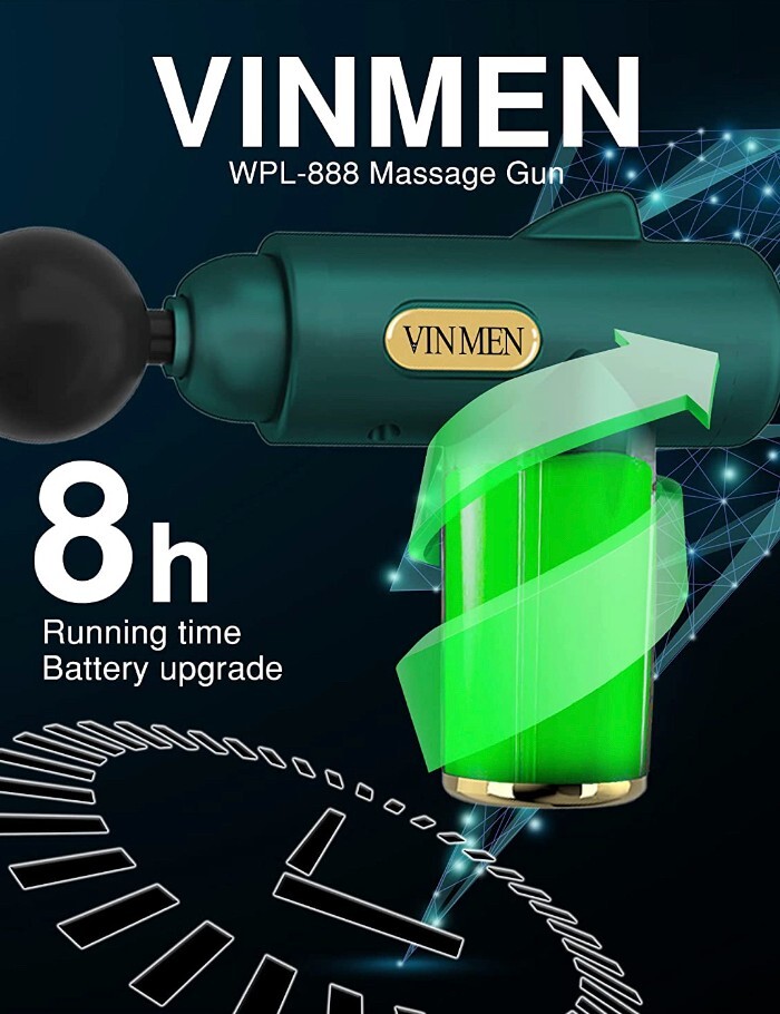 VINMEN Massage Gun 2022 Mini Portable Body Muscle Massager Prof Deep Tissue Mass