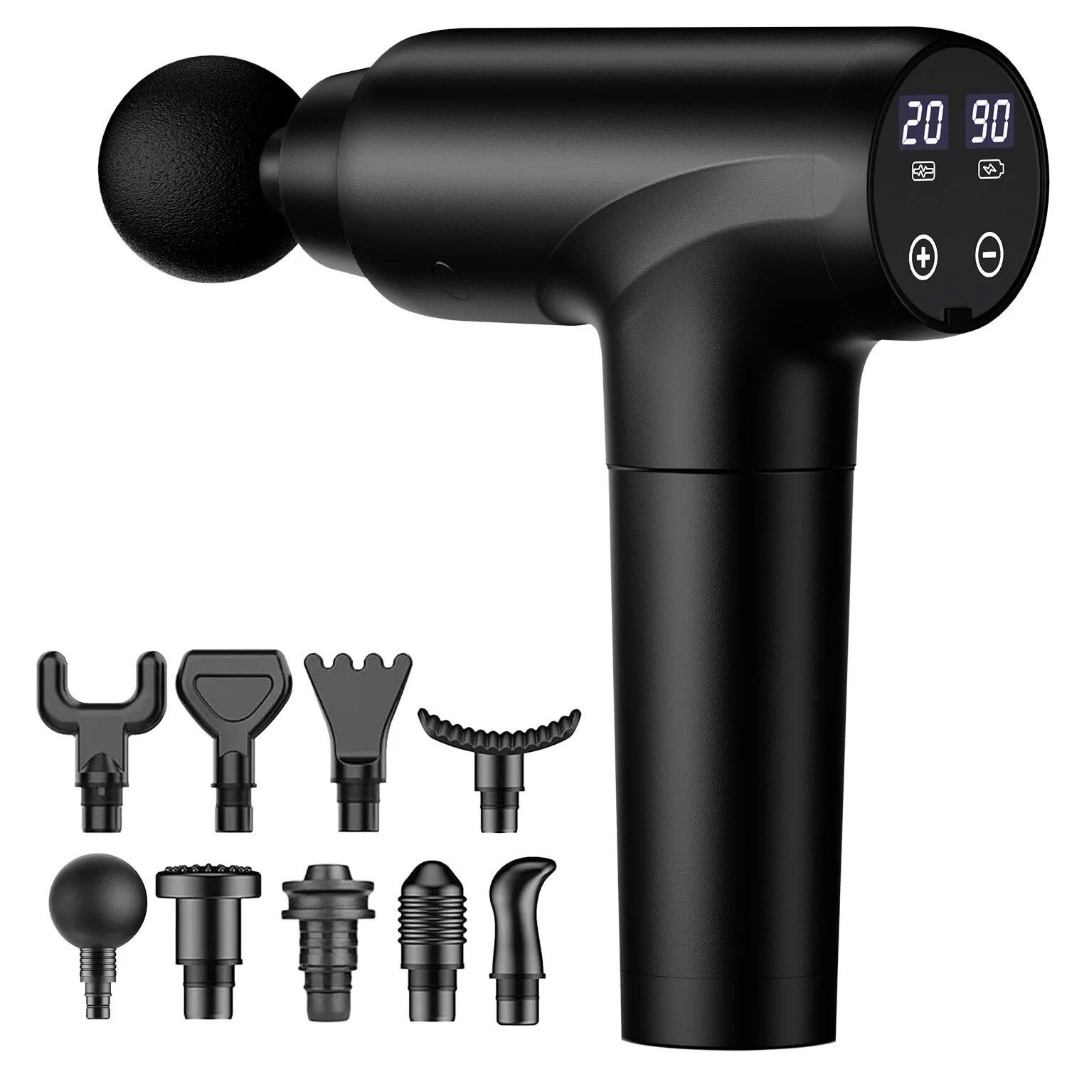 Cotsoco Massage Gun Deep Tissue Percussion Massager, 9 Heads, 20 Speeds, Quiet