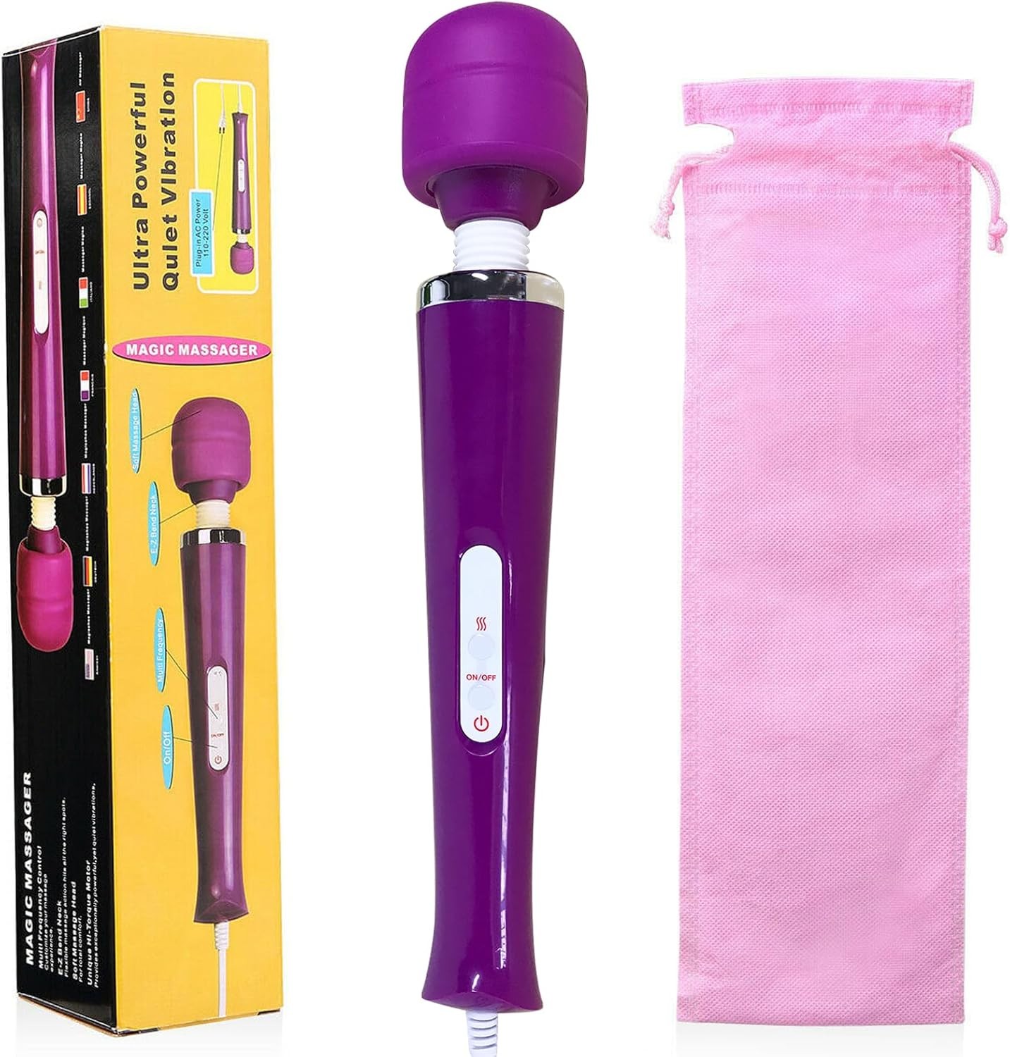 Handheld Massager Wand Vibrating Massage Neck Full Body Therapy multi-speed gift