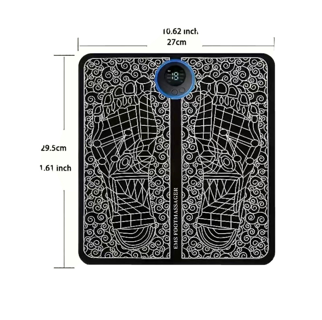 Portable EMS Electric Foot Massager Pad Blood Circulation Muscle Stimulator Mat