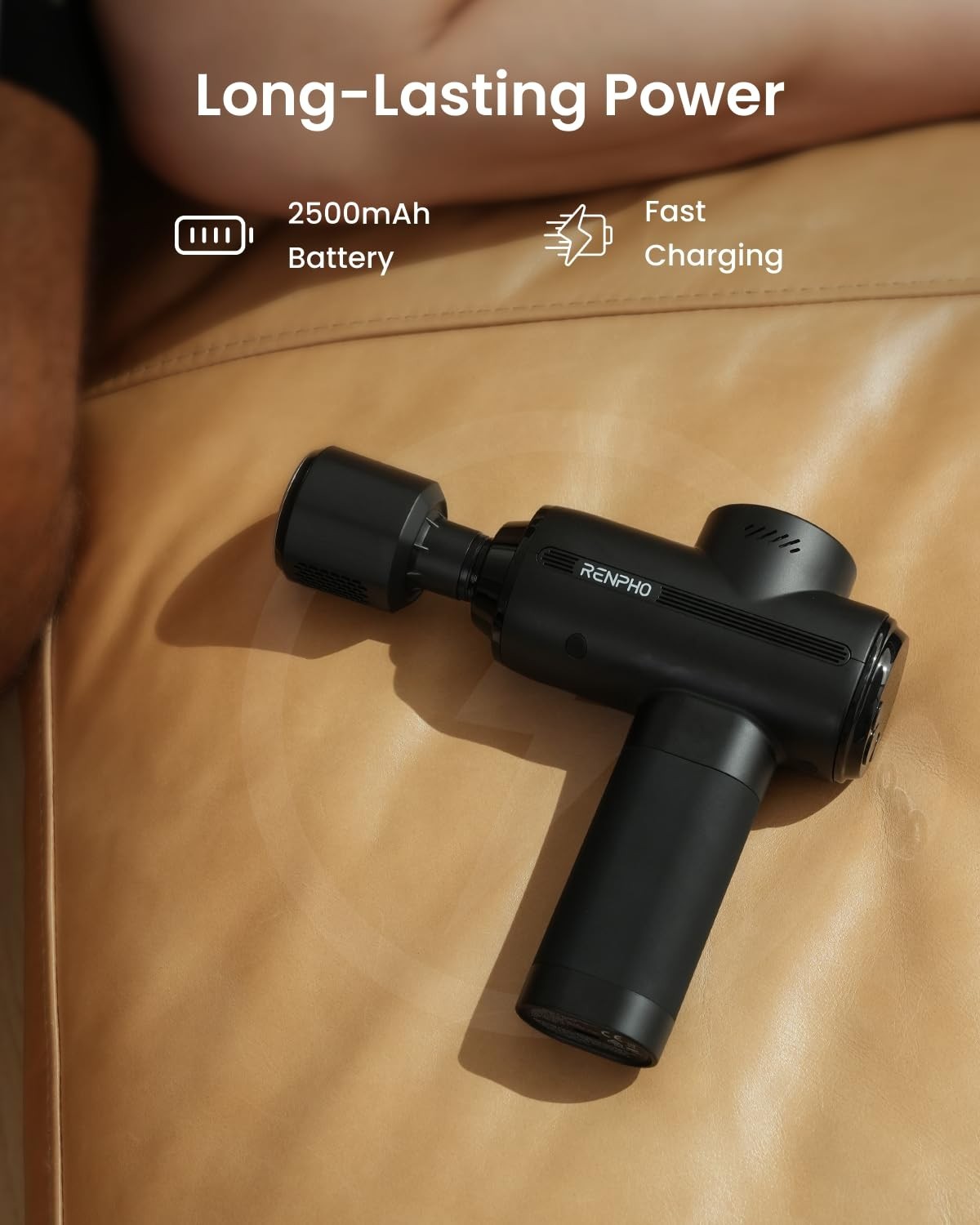 Upgraded Massage Gun with Heat & Cold Therapy – Deep Tissue Muscle Massager for