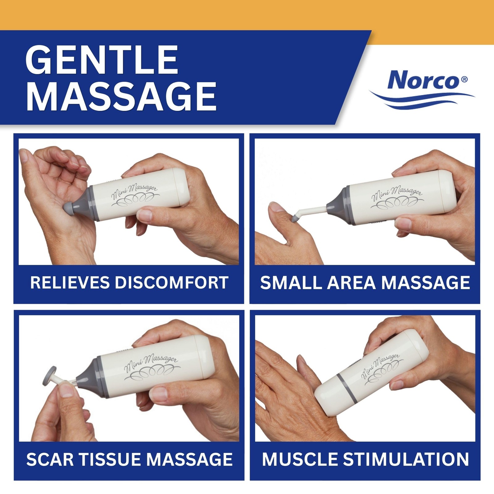 Norco Mini Massager – Portable Massage Gun for Scar Tissue Break Up, Massage,…