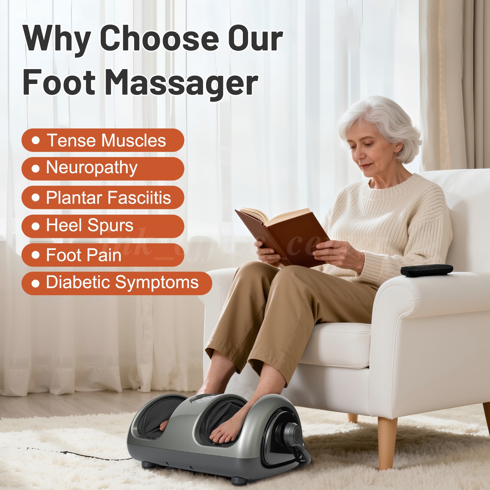 Heated Shiatsu Foot Kneading Massager Machine For Foot And Calf Massage 5-Levels