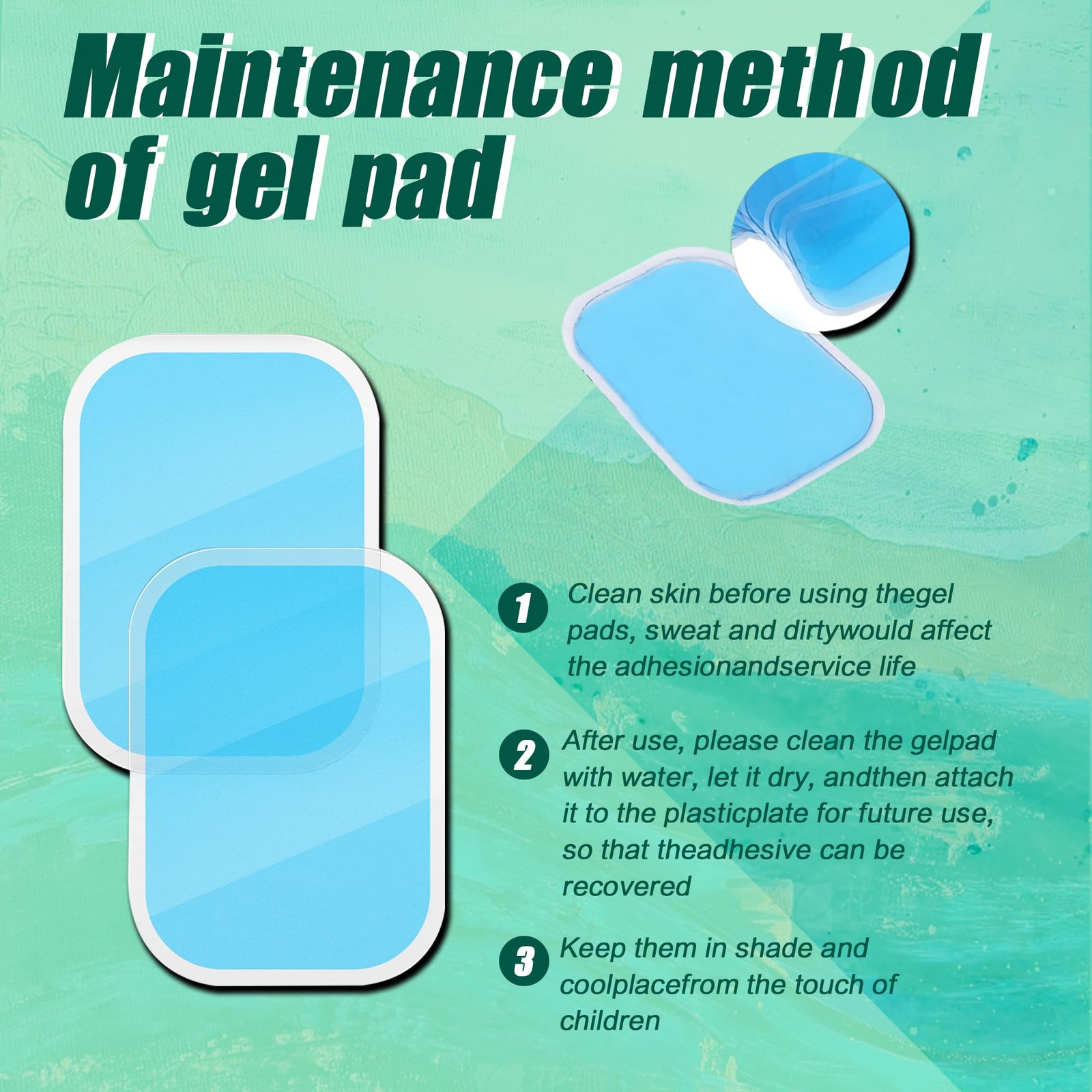 50 Pcs/25 Packs Gel Pads for ABS Stimulator Training Replacement Muscle Train…