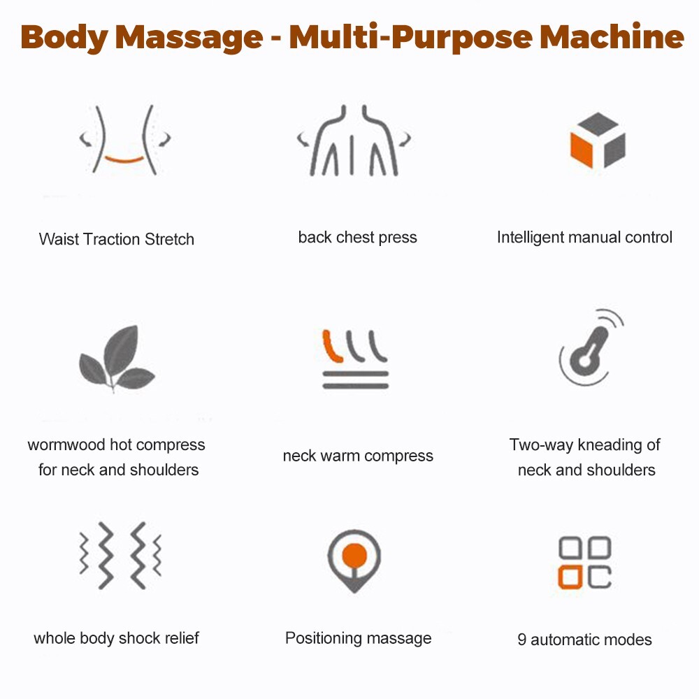 Full Body Massage Mattress Mat Memory Foam With Heat 10 Vibration Motors Pad