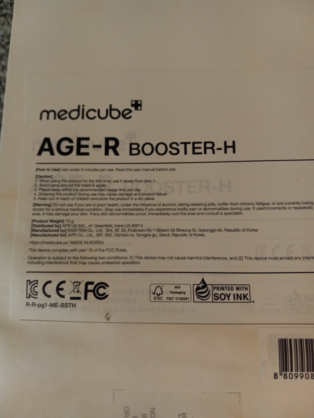 Medicube Age-R Booster-H Booster Healer Skin Care Beauty Device No Charger *Read