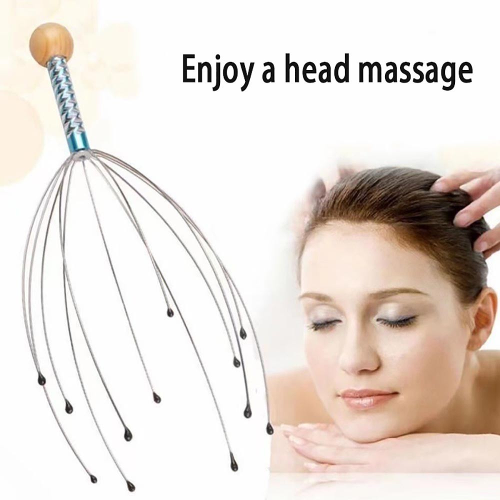 Head Massager Scratcher Neck Massage Scalp Relax Calm Stress Relief Octopus
