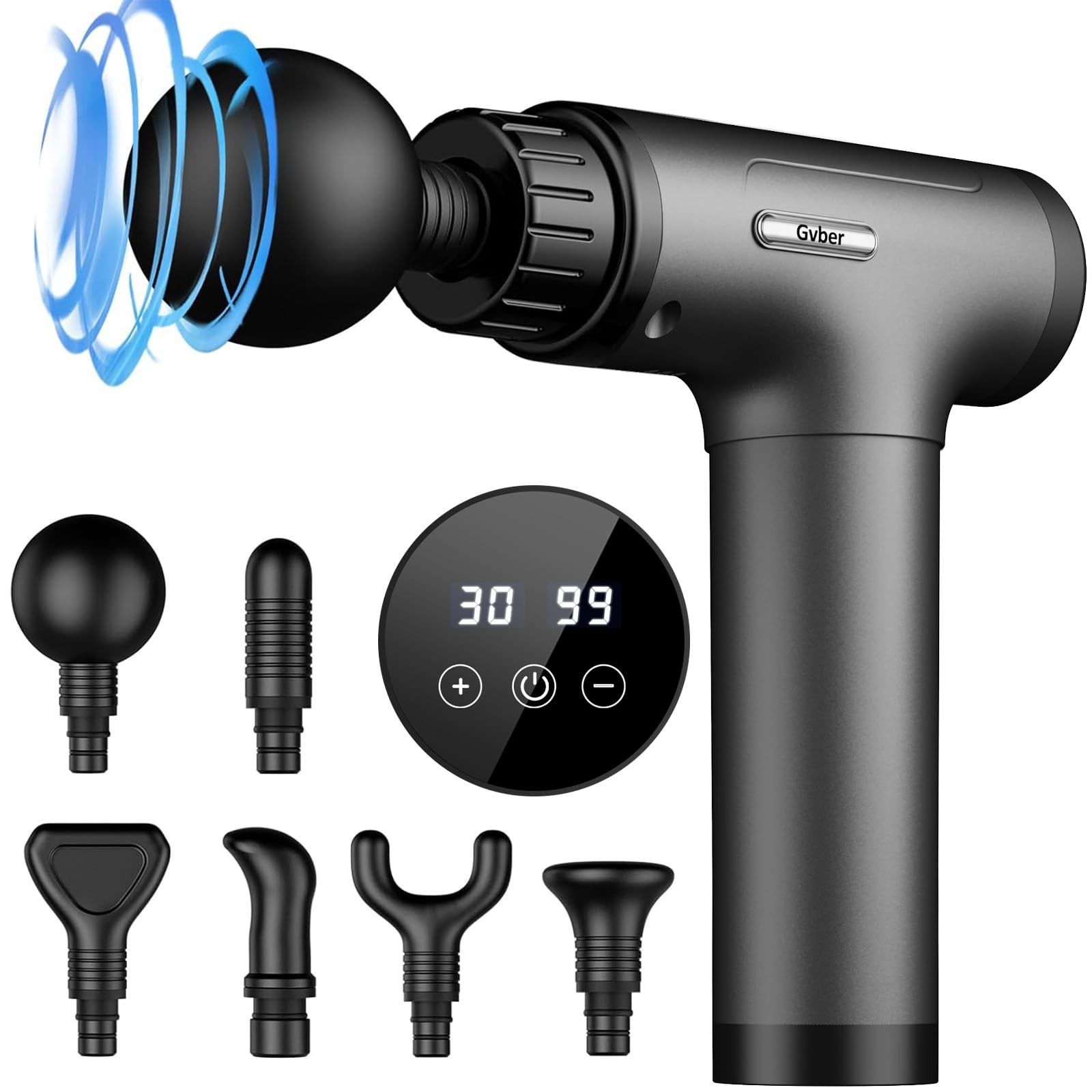 Gvber Massage Gun Deep Tissue, Handheld Percussion Back Massager for Athletes