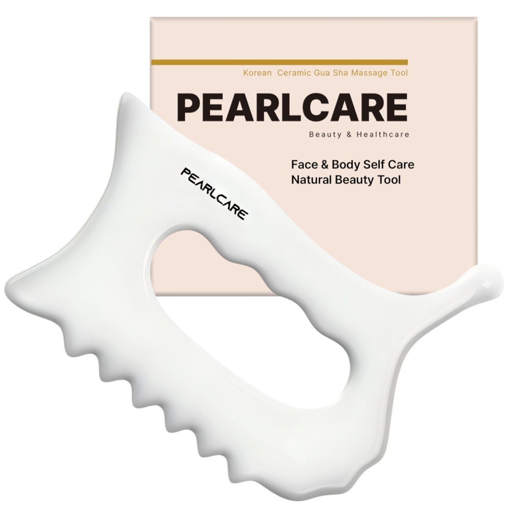 PEARLCARE Korean Handmade Ceramic Gua Sha Massage Tool Body&Face&Muscle Relief