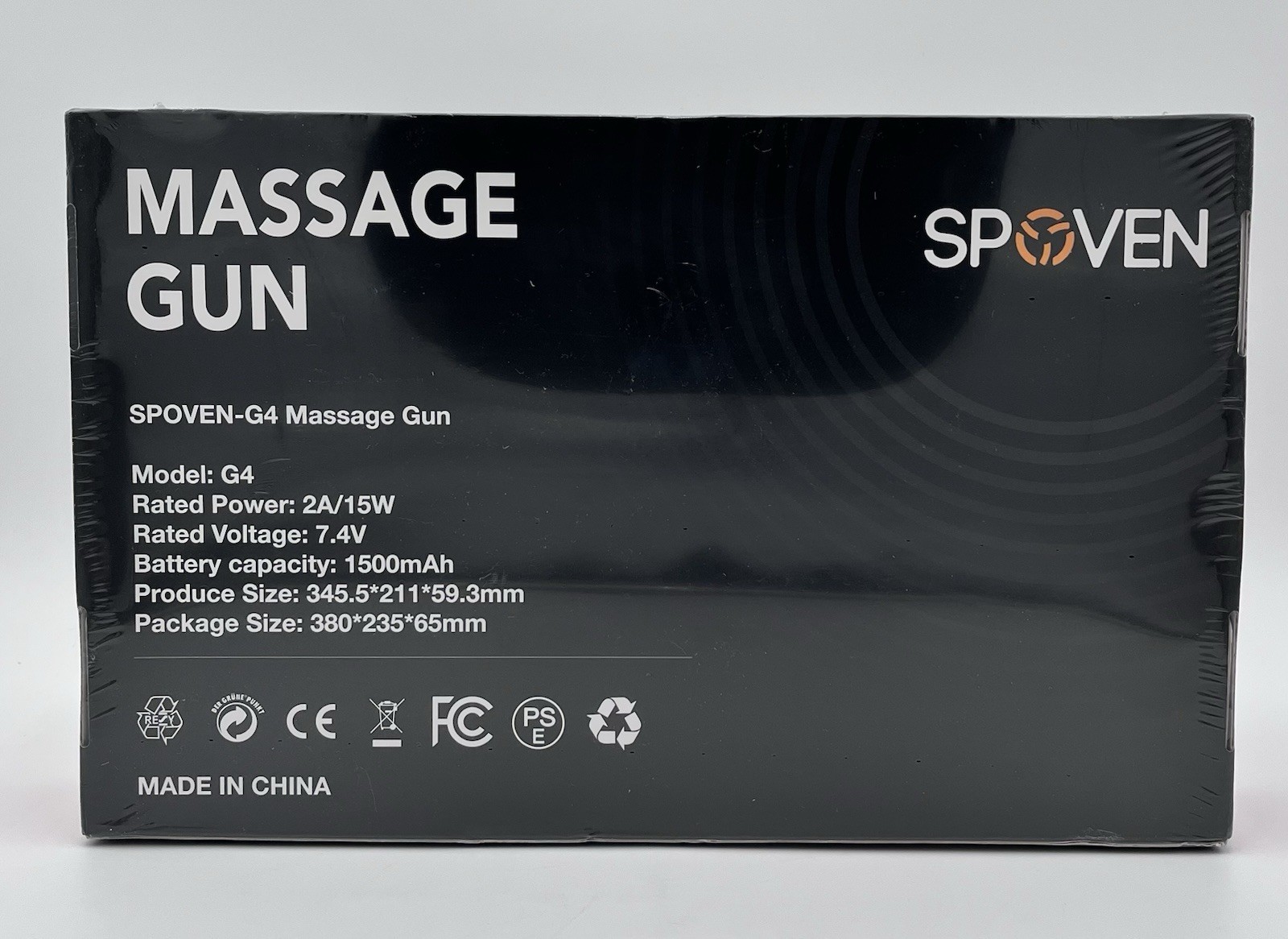 Spoven G4 Massage Gun – 10MM Ergonomic Deep Tissue – 4 Massage Heads – NEW*