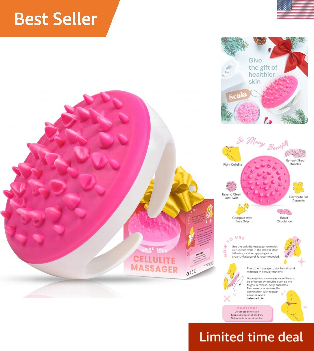 Lightweight Silicone Cellulite Massage Wand – Boost Circulation, Reduce Fat