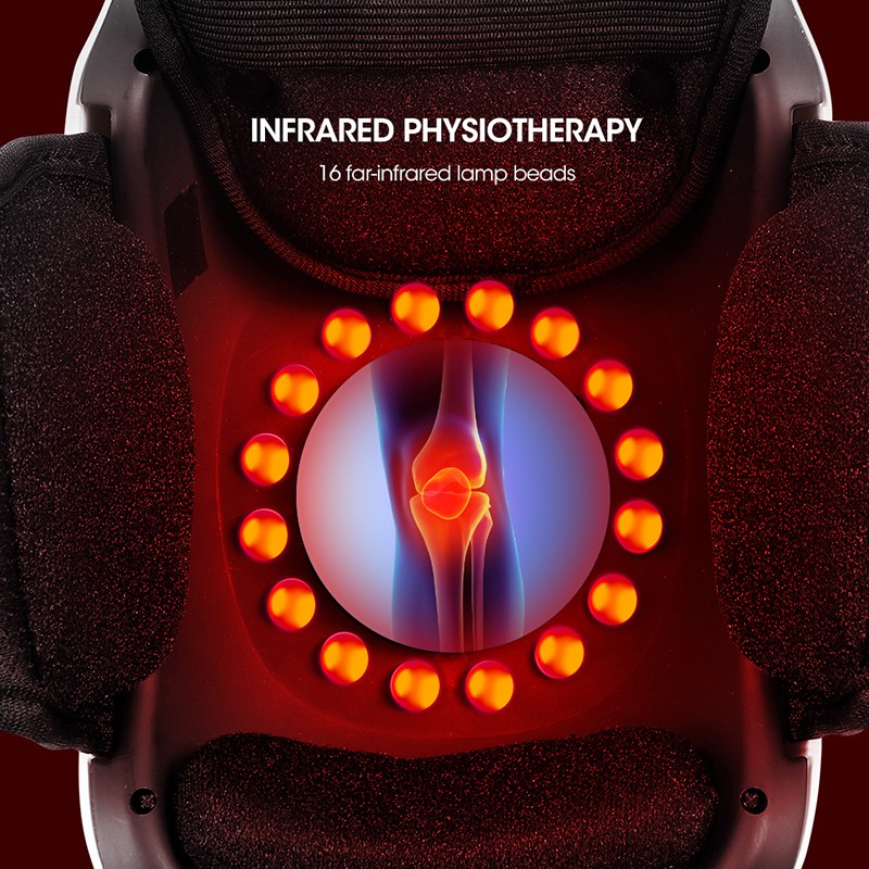 Heated Knee Massager with Vibration & Red Light Therapy Adjustable Knee Brace