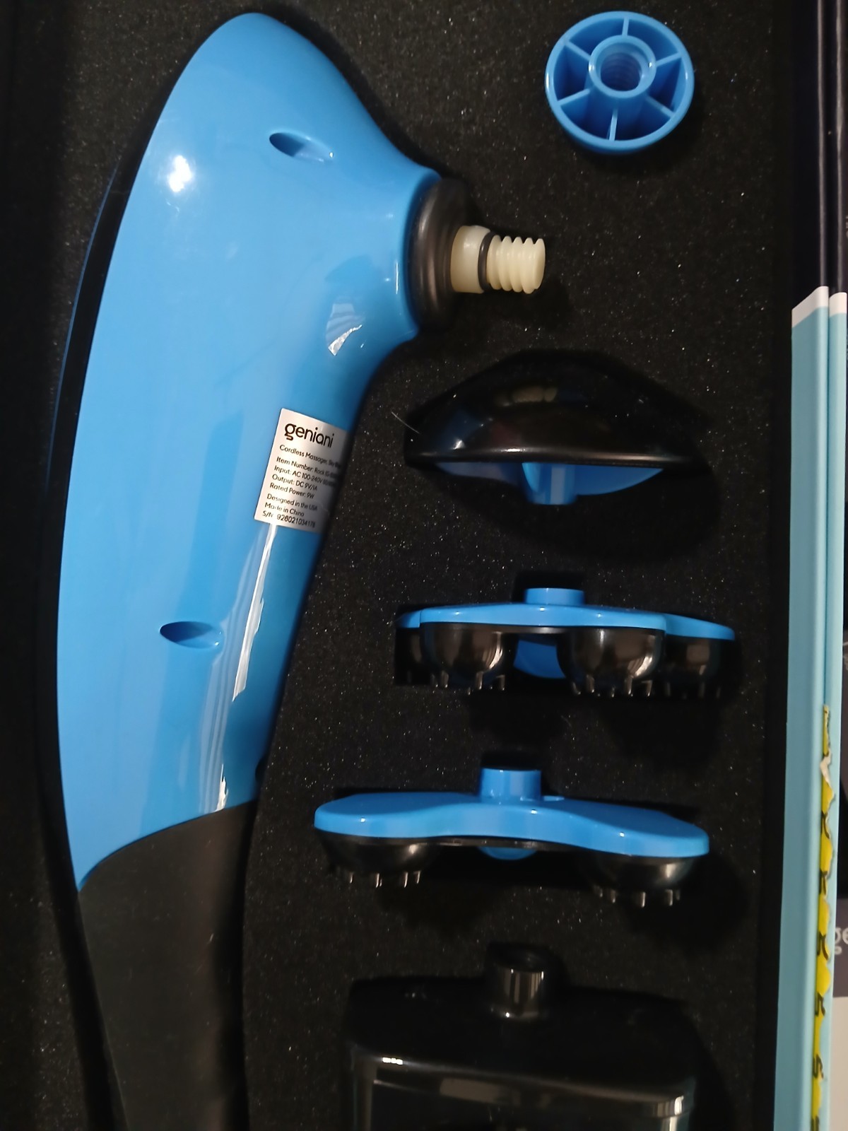 Geniani Rock Cordless Handheld Deep Tissue Massager Sky Blue