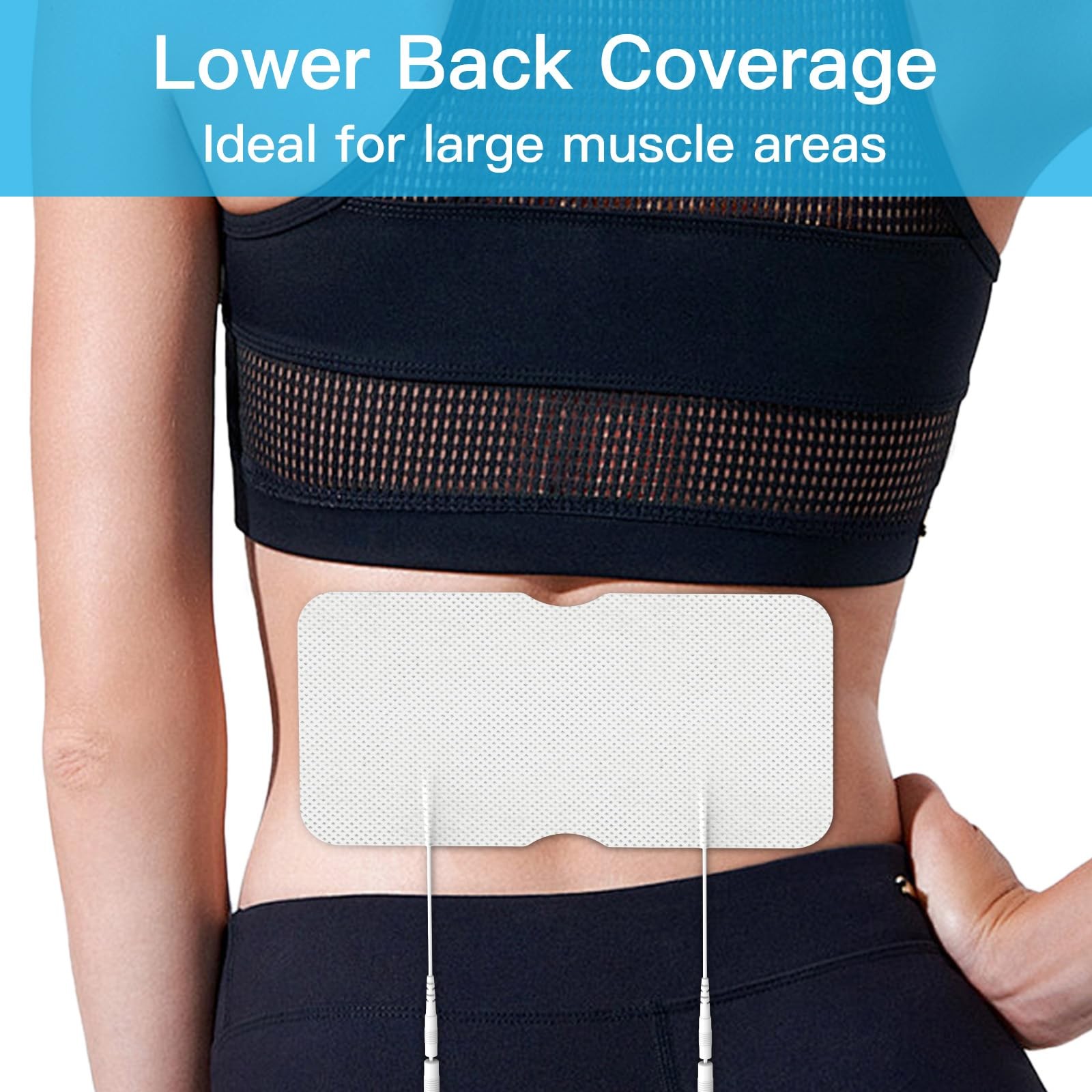 Large TENS Pads for LowerBack Pain Relief, Compatible with TENS 7000 and Othe…