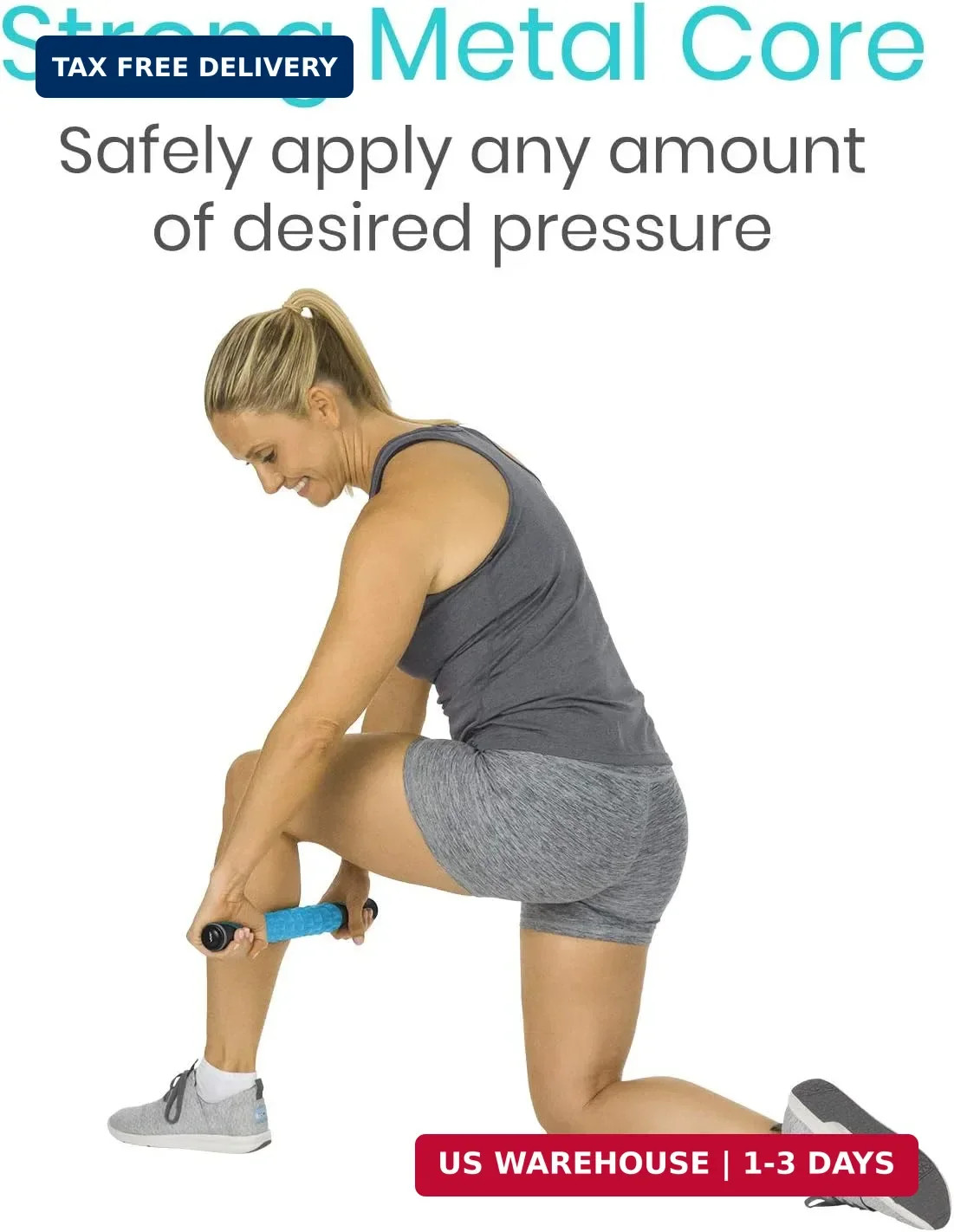 Vive Massage Stick Roller for Muscle, Back, Legs – Deep Tissue Body Fascia Massa