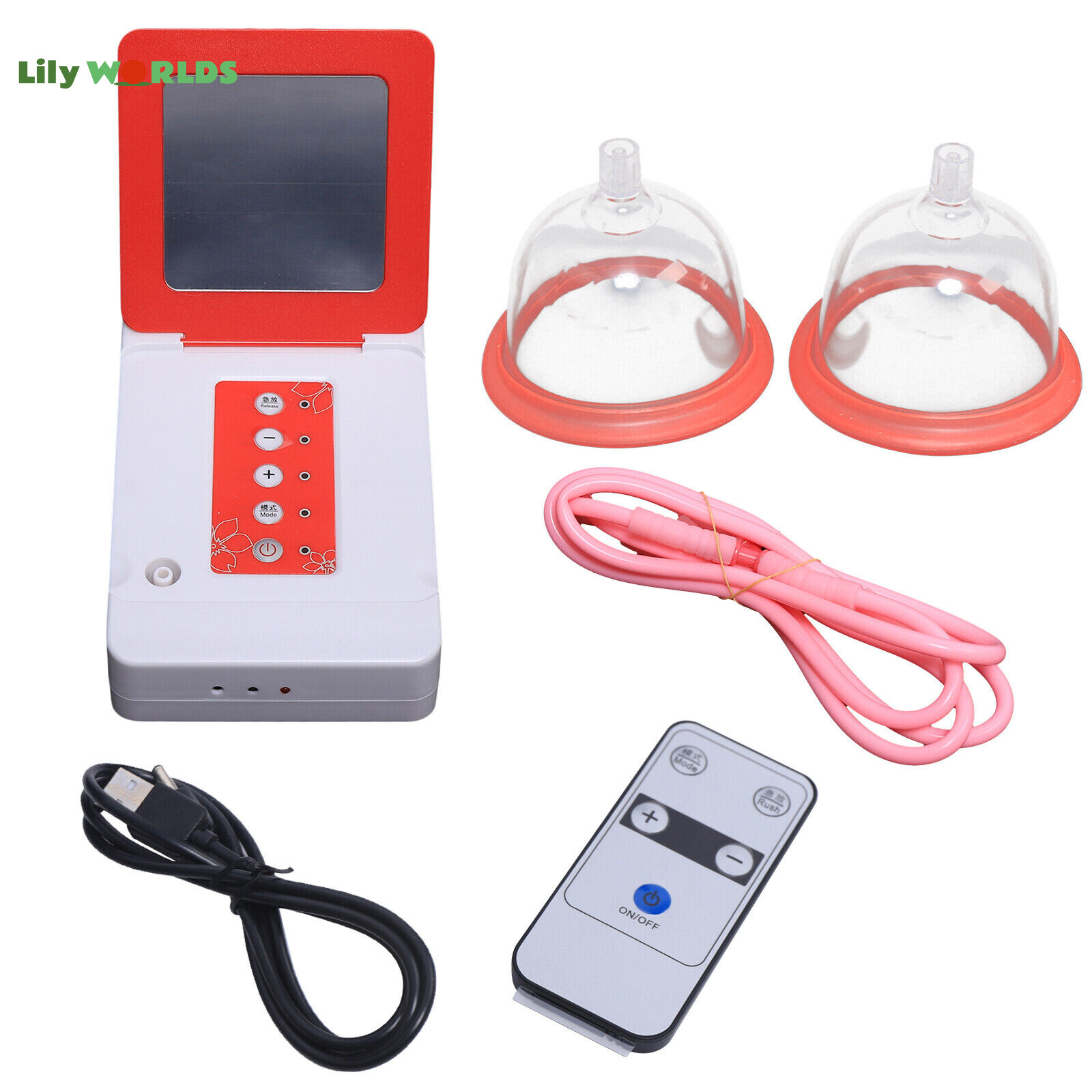D-Cup Vacuum Therapy Breast Enlargement Enhancement Nursing Massage Device DC 5V
