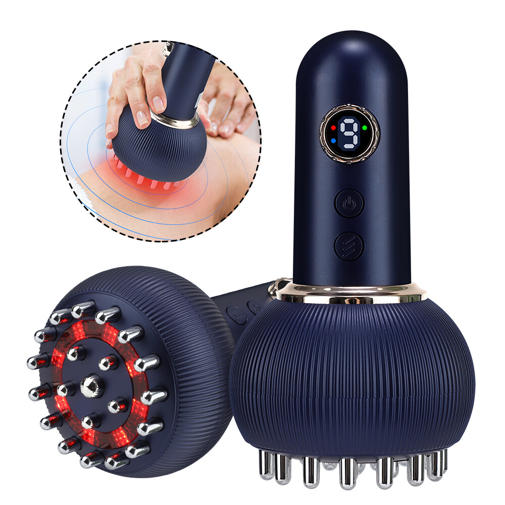 Electric Lymphatic Drainage Machine Meridian Body Massager Brush Microcurrent