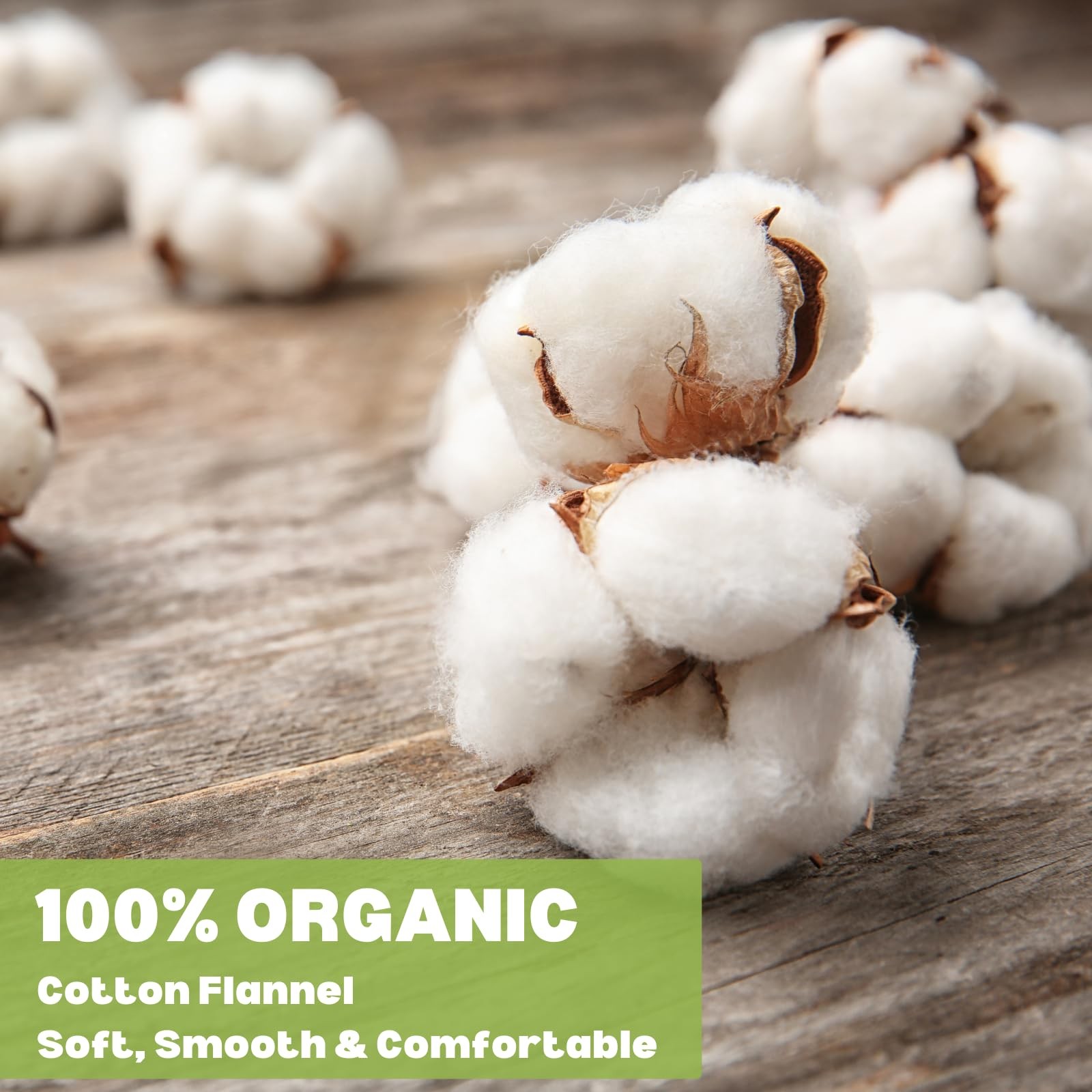 4pcs Organic Cotton Flannel for Castor Oil Pack, Natural & Unbleached, Soothi…
