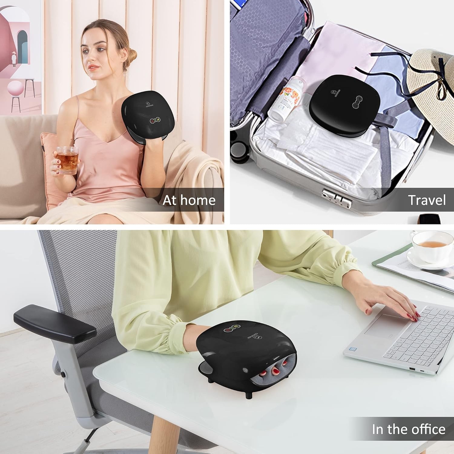 Ultimate Wireless Hand Massager with Heat – 3 Compression Modes & Rechargeable