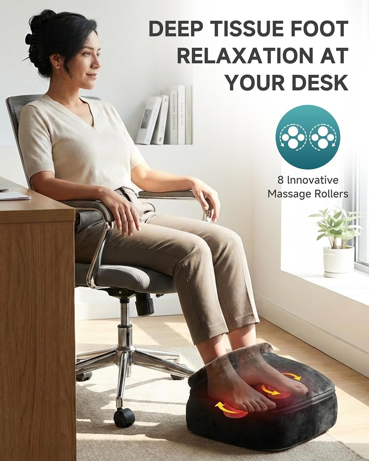 Soothing Shiatsu Foot & Back Massager with Heat – Ideal Gift for Comfort Seekers