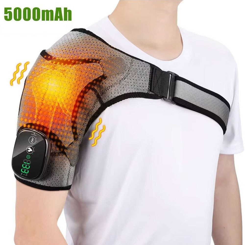 Electric Heated Shoulder Massager with Vibration Massage Brace Joint Pain Relief