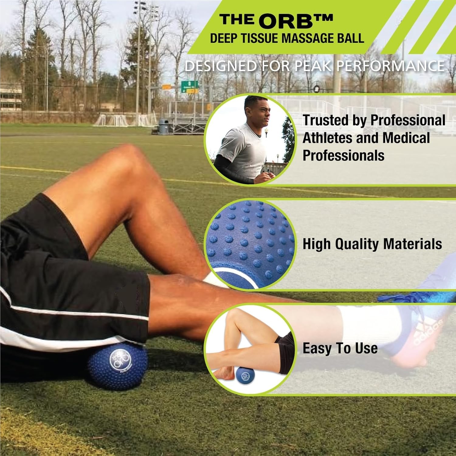 Versatile 5″ Orb Massage Ball for Muscle Relief & Flexibility – All Activities