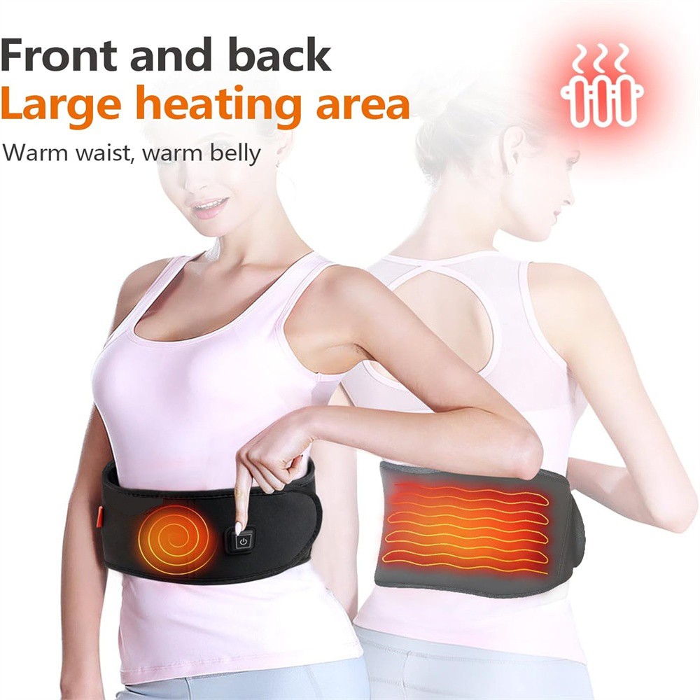 USB Heating Waist Pad for Back Pain Relief Portable Electric Belt 3 Heat Levels