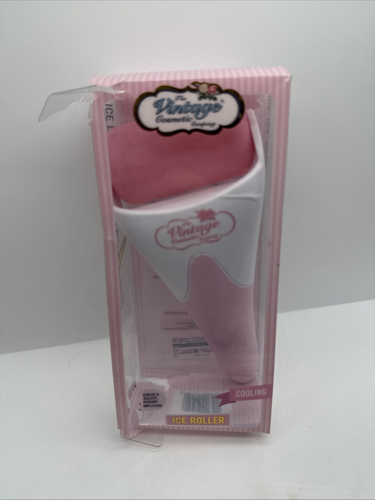 The Vintage Cosmetic Company Ice Roller Pink Cooling Sooth Facial Eye Puffiness