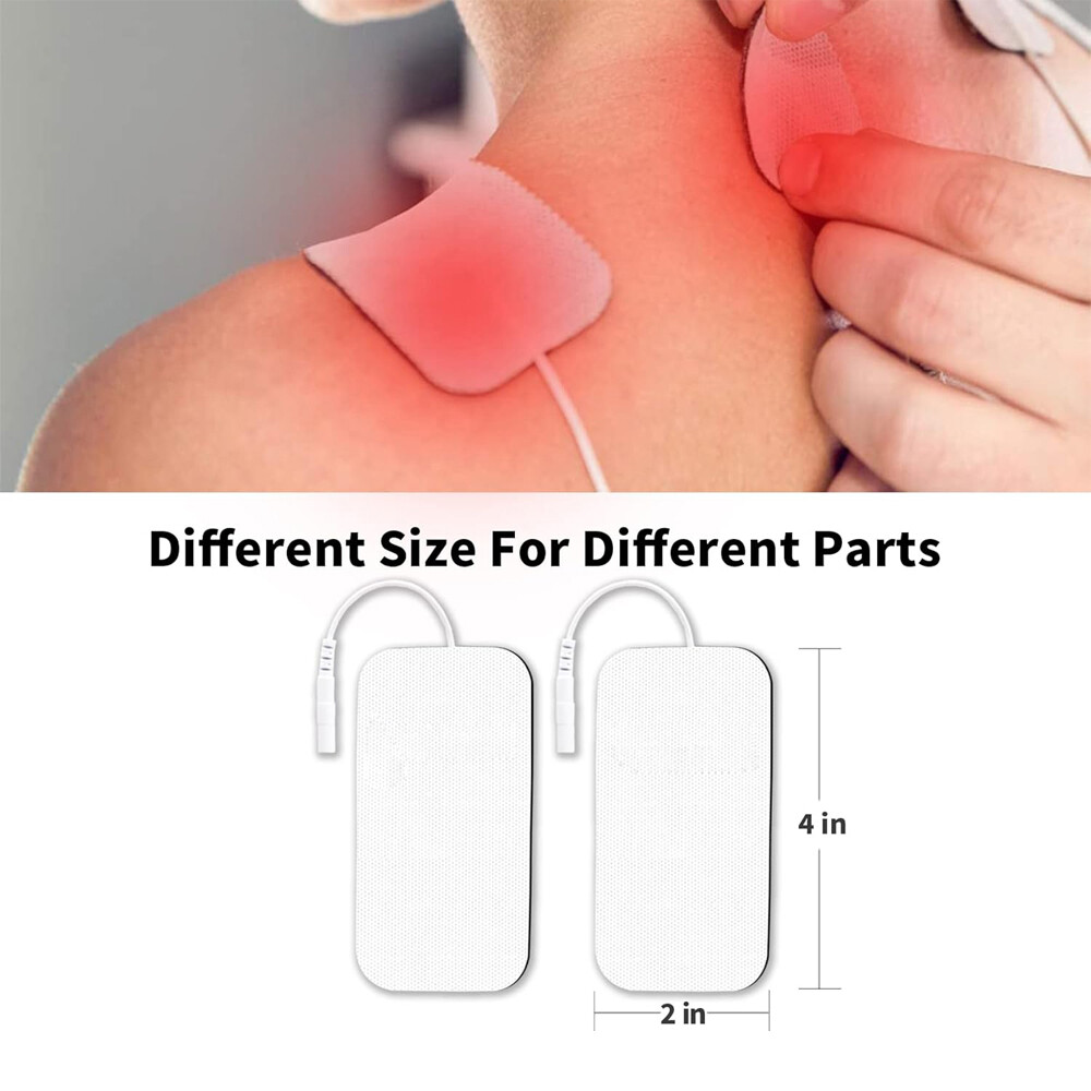 1/4x Tens Machine Electrode Pad Self-adhesive for Massagers Reusable Health Care