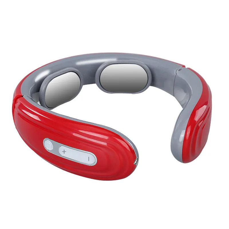 Electric Neck Shoulder Pulse Massager Kneading 4 Head TENS Magnetic Pulse