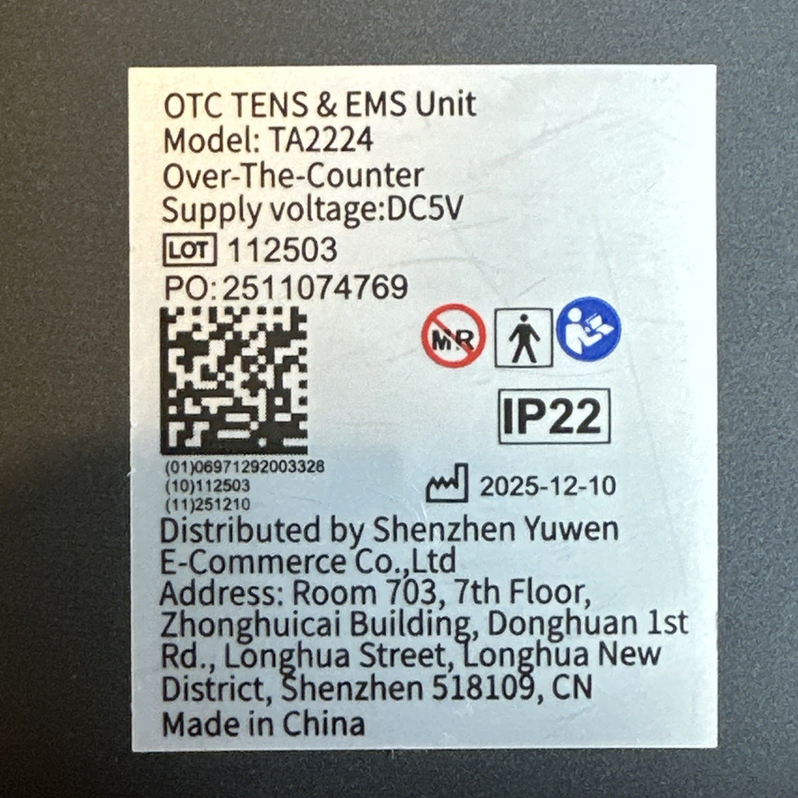 Auvon OTC TENS & EMS Unit 40-Hour Battery Model TA2224 Rechargeable (Unit Only)
