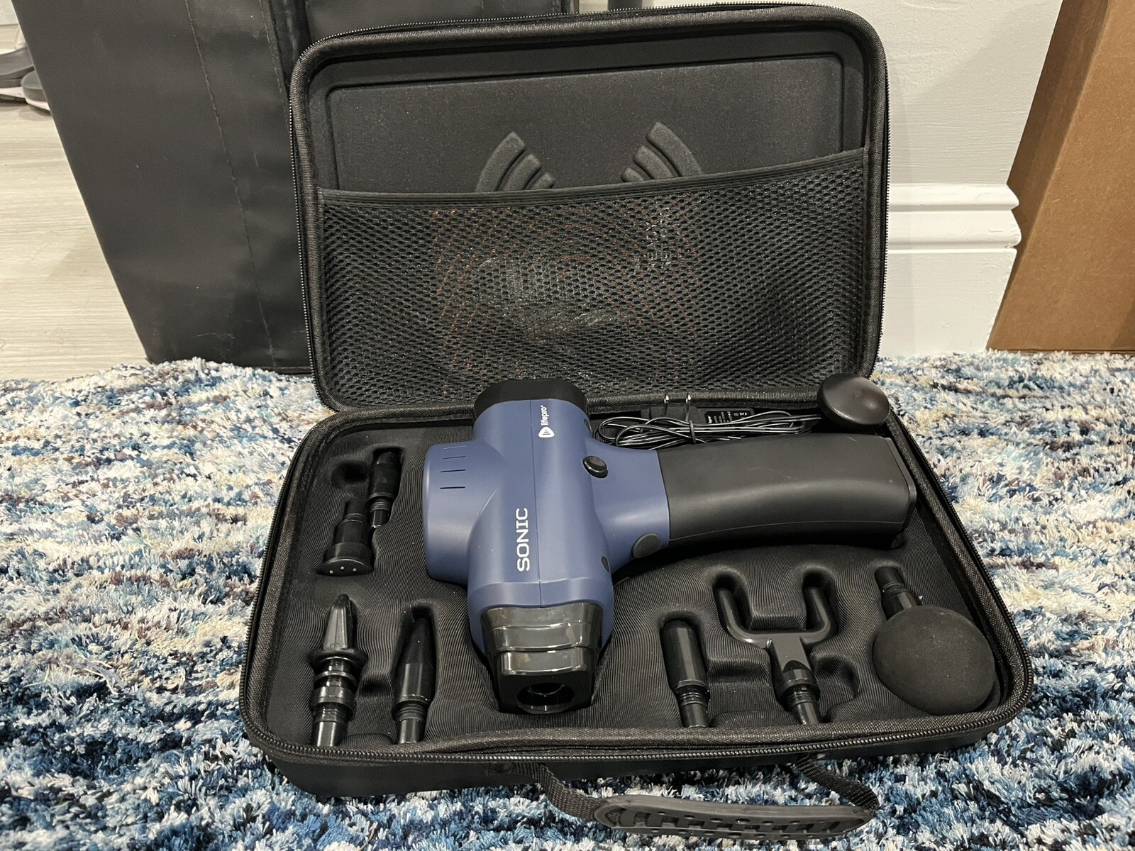 Life Pro Sonic Handheld Percussion 5-Speed Massage Gun – Blue