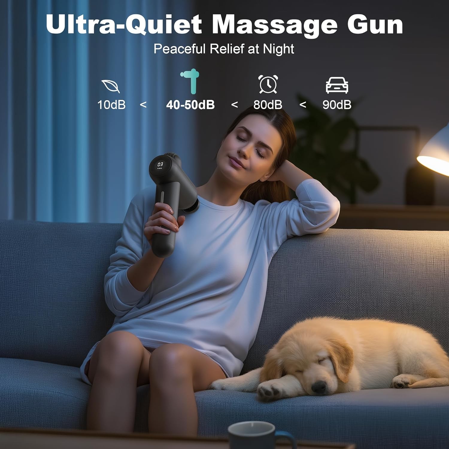 Nekteck Massage Gun Deep Tissue – 12mm Amplitude, 30 Speeds, Full-Body Muscle Re