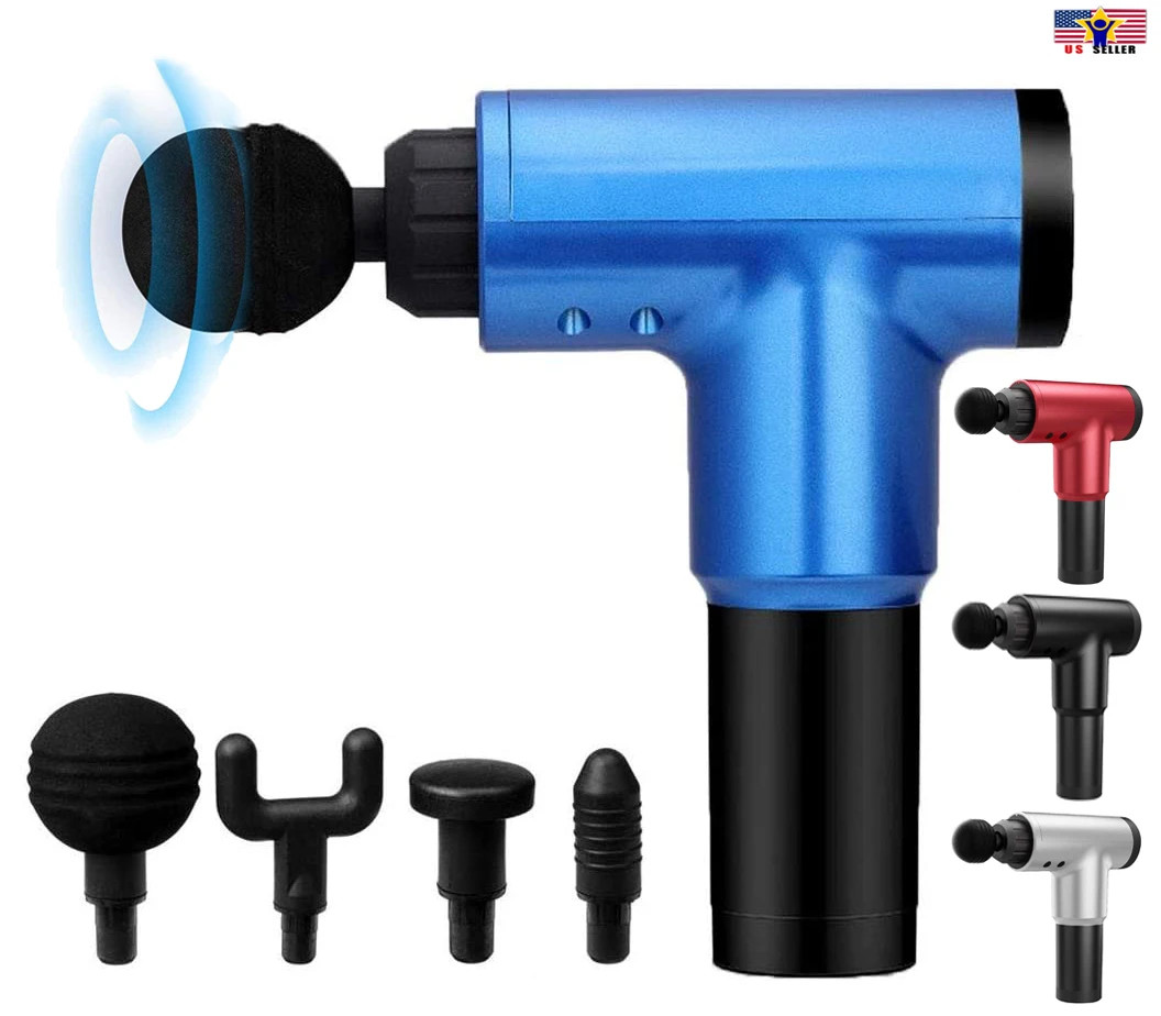 6 Gears Muscle Deep Tissue Massager Wireless Fascia Gun Gym Recharge 4000r/min