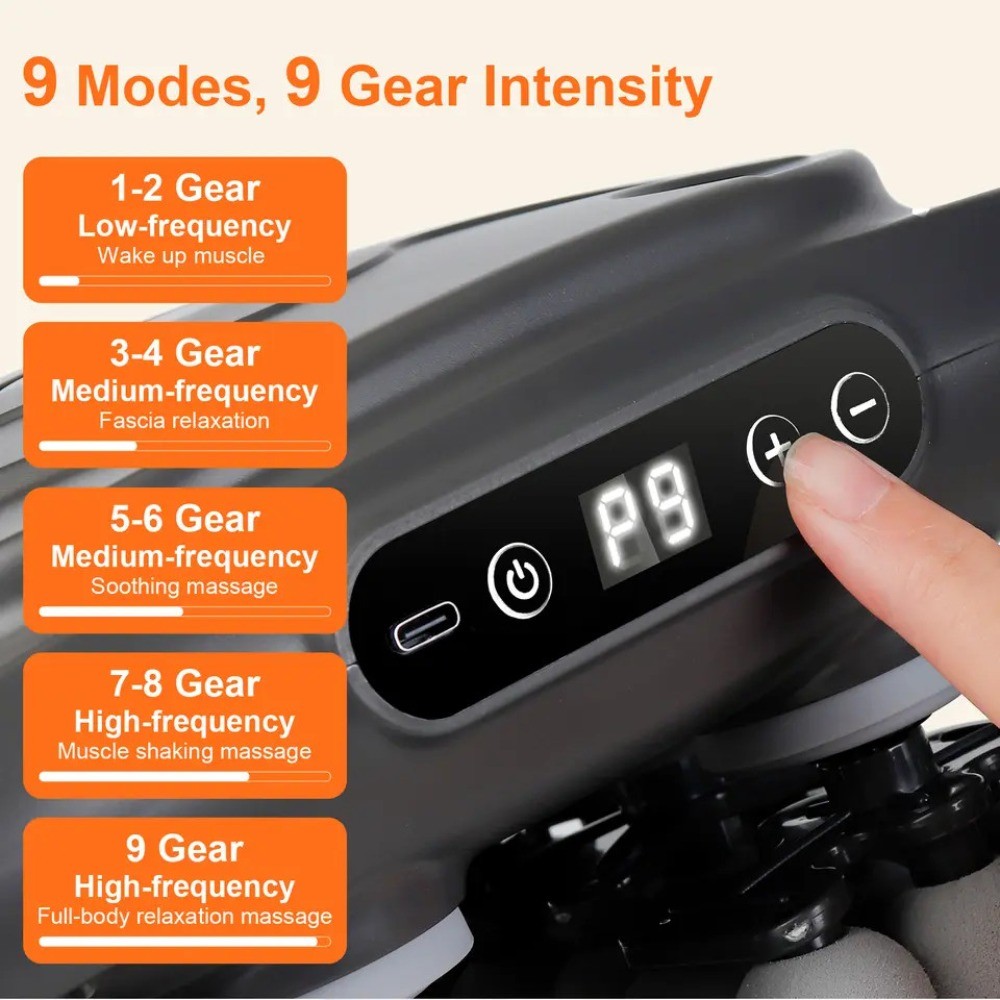 42-Head Massage Gun Set, Deep Tissue Percussion Muscle Massager, Body Massager