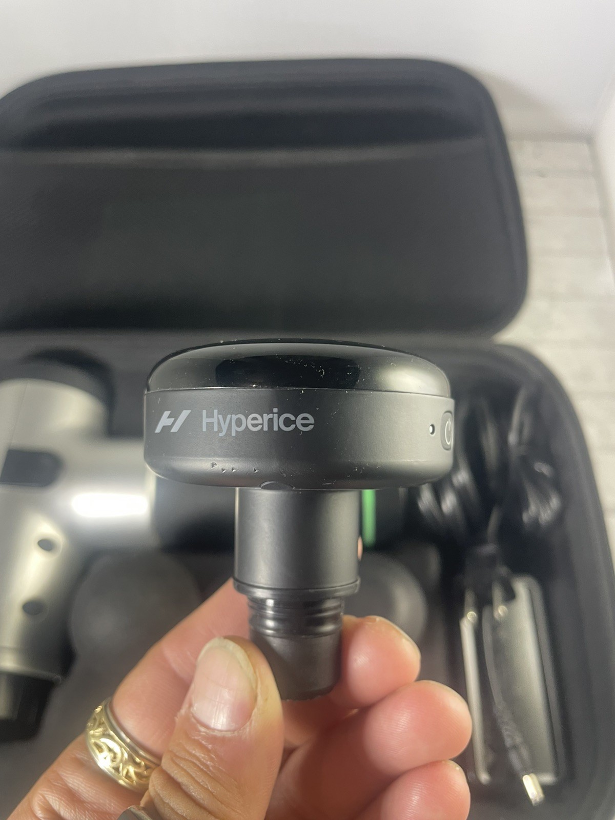 Hyperice Hypervolt Percussion Massage Device – Silver with case! Tested used