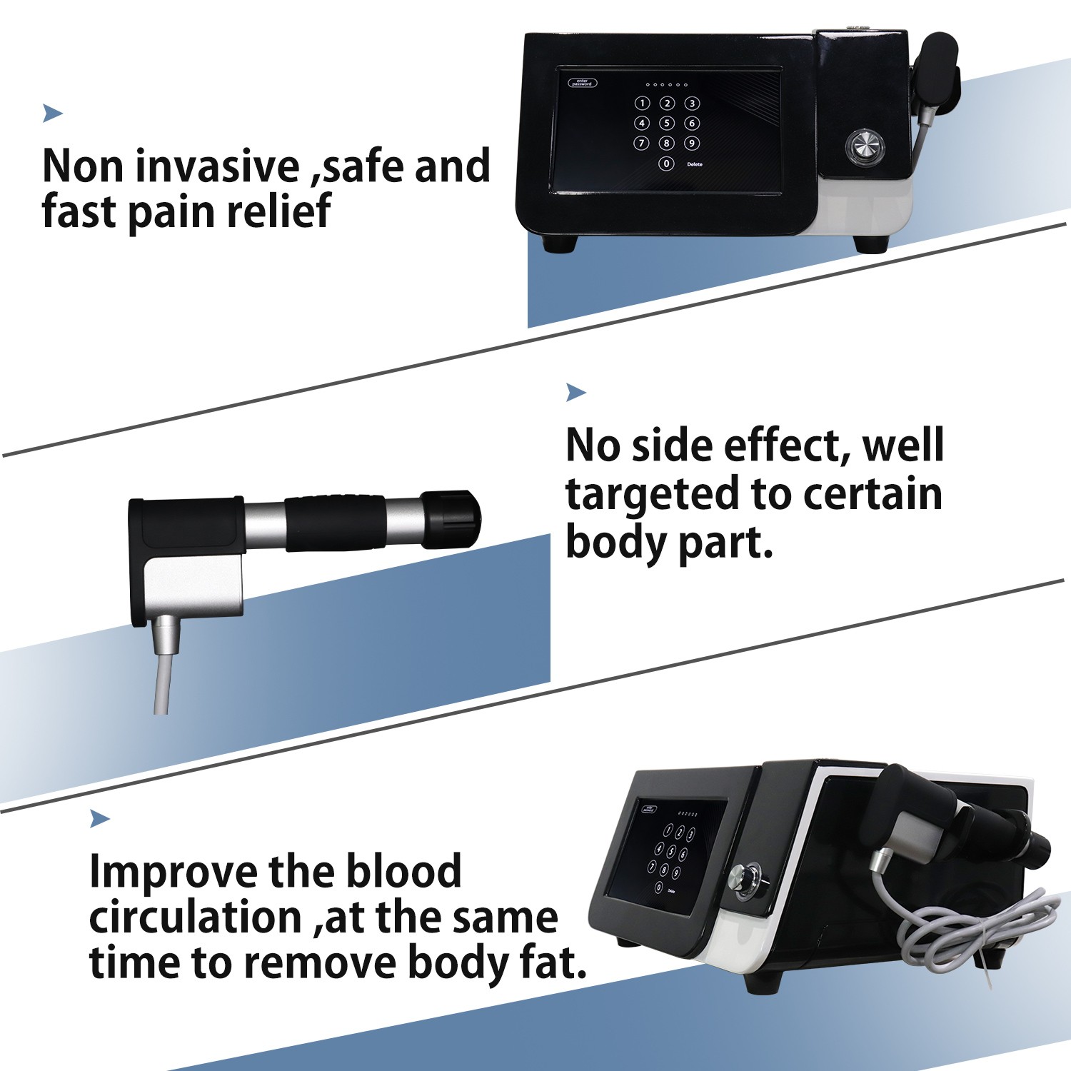 ED Pneumatic Shockwave Therapy Machine Body Massager Pain Relief ED Spa Gym Use