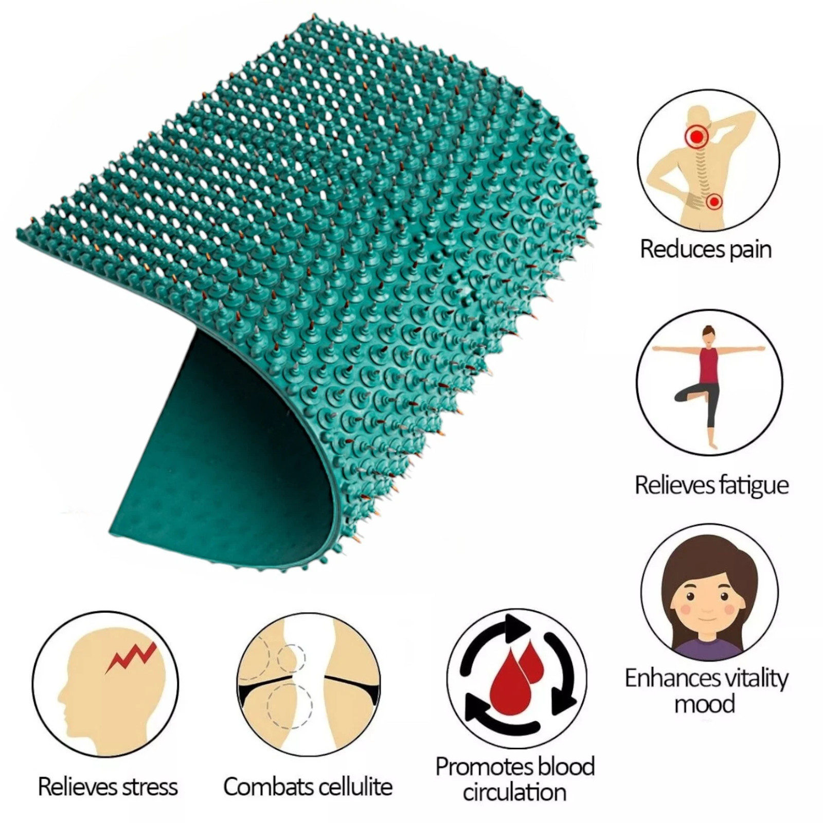 LYAPKO Acupuncture Mat Chance 6,2 Acupressure Applicator Massager 118 x 235 mm