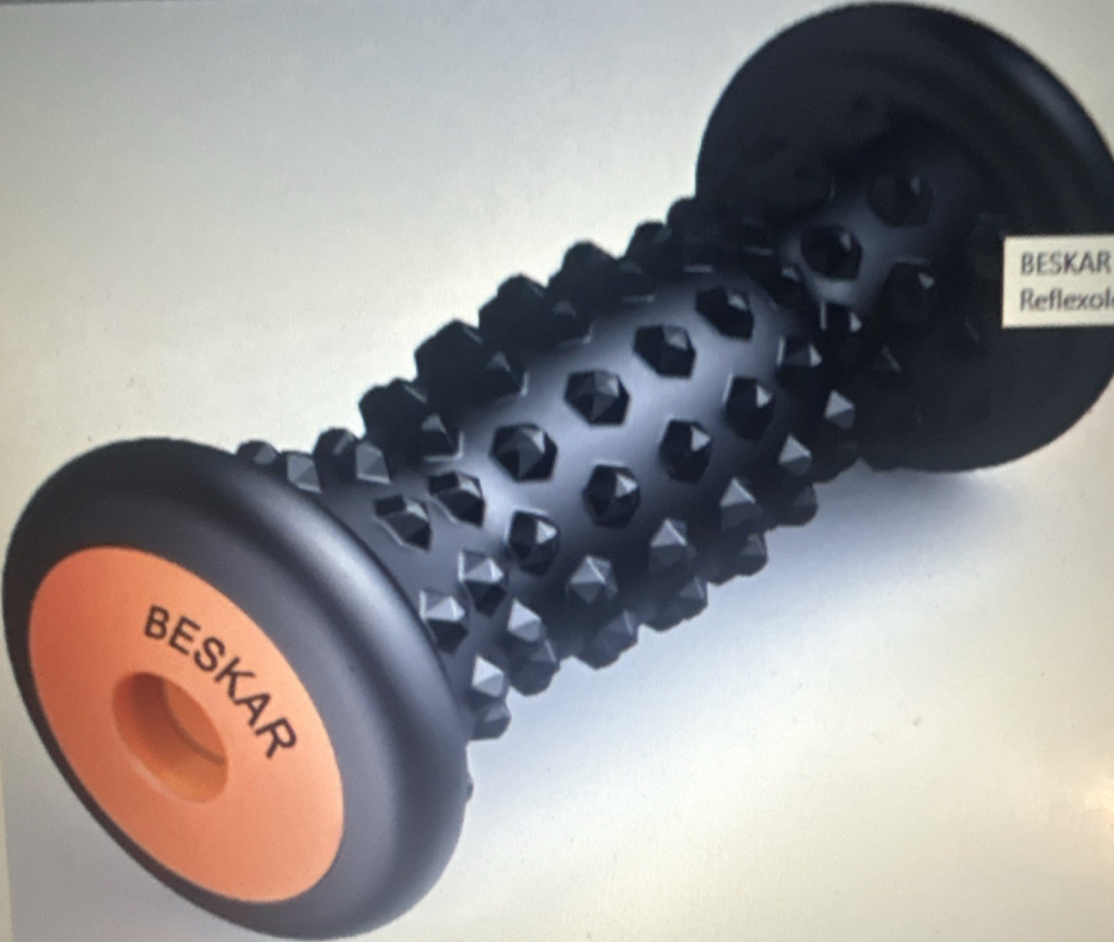 BESKAR Body Massage Roller Stick Portable Deep Tissue Foot Arm Back Black Orange
