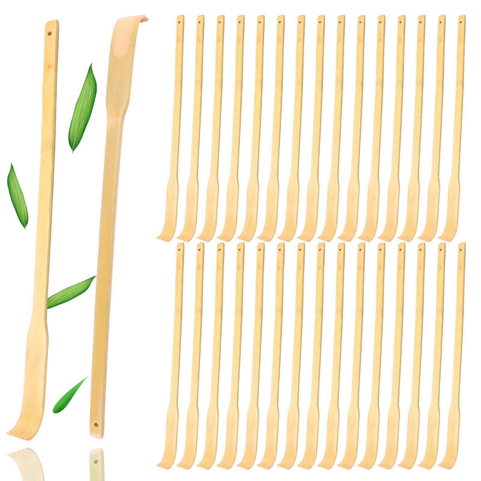 Bamboo Back Scratcher 30Pcs, Christmas Stocking Stuffers Bulk Party Game Priz…