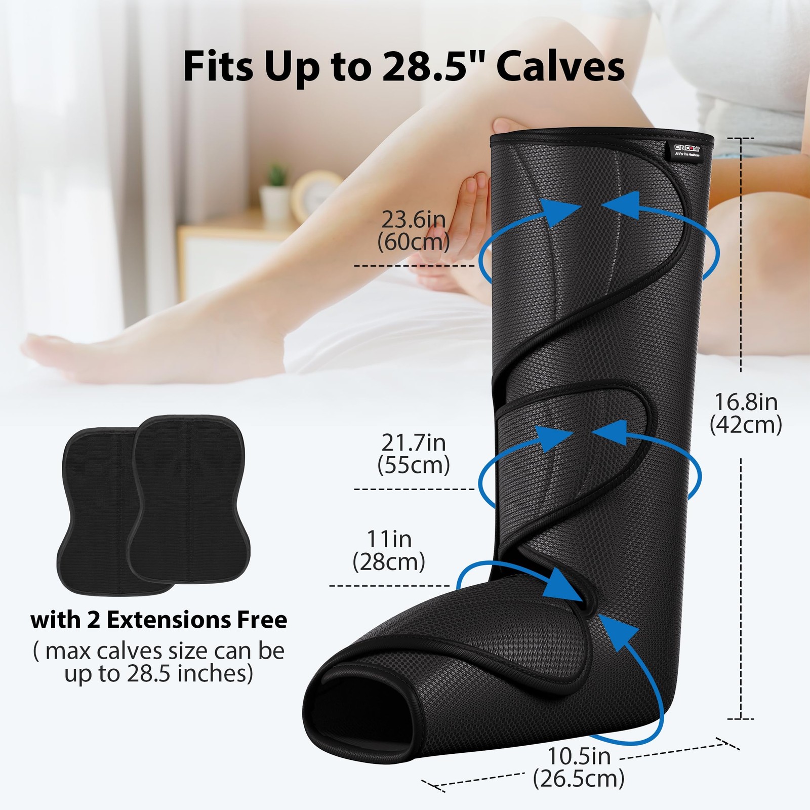 Cincom Leg Massager For Circulation And Pain Relief Air Compression Calf Foot