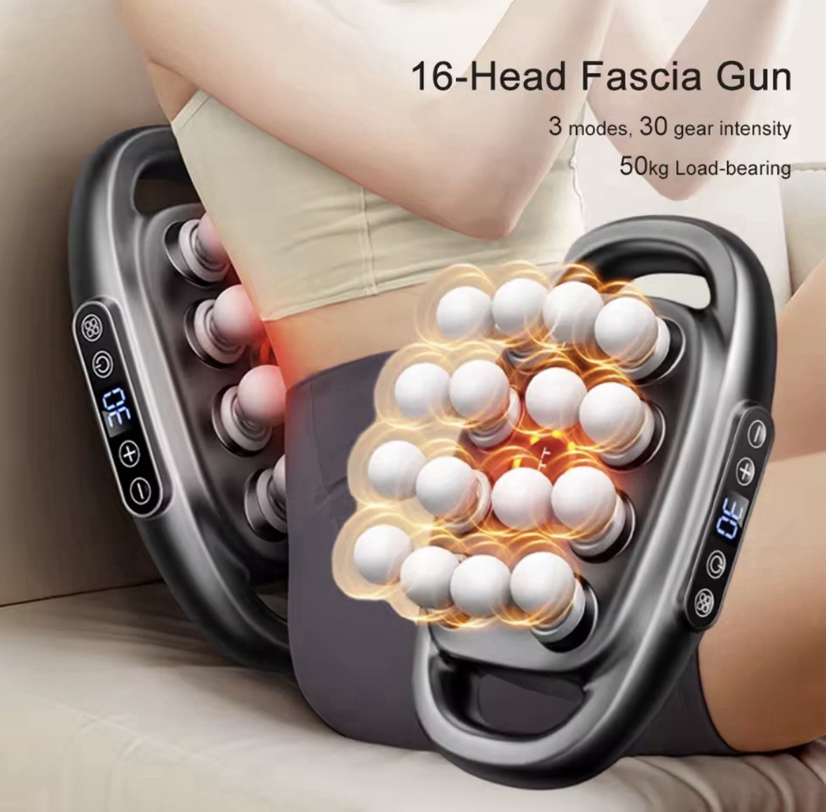 16-Head Fascia Massage Gun High-Frequency Vibration Deep Tissue Massager