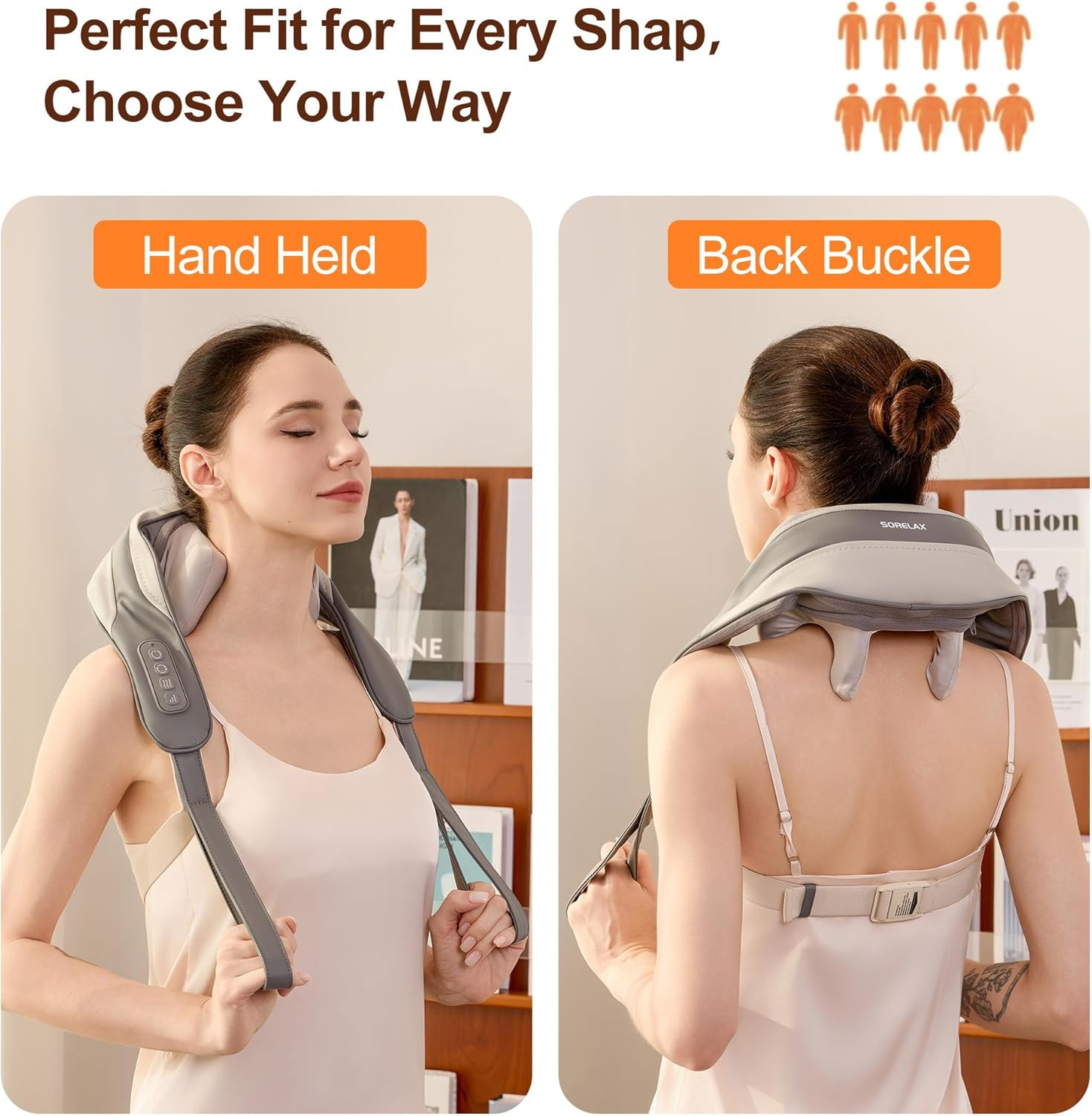 Neck Massager for Pain Relief Deep Tissue, Neck and Back Massager with Heat |