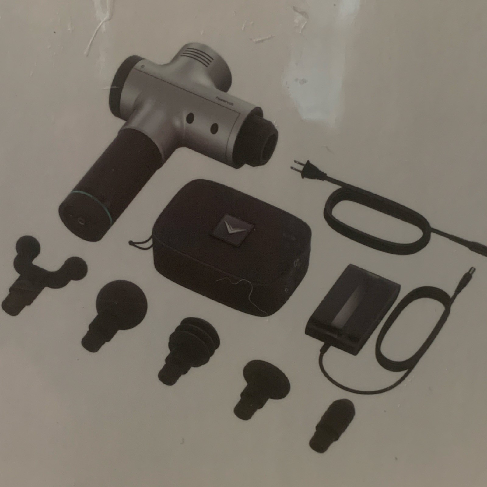 Hyperice Hypervolt Bluetooth Percussion Massage Gun 5 Attachments