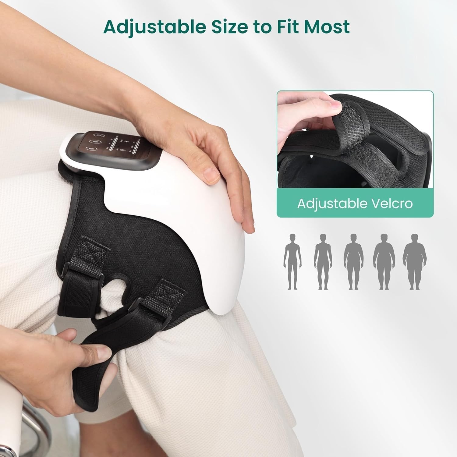 Cordless Knee Massager: 3 Heating Levels & Adjustable Vibration Comfort