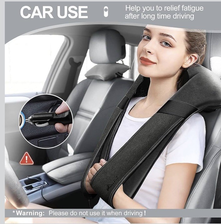 Mirakel Joy Shiatsu Massager with Heat Setting for Back Neck Shoulder