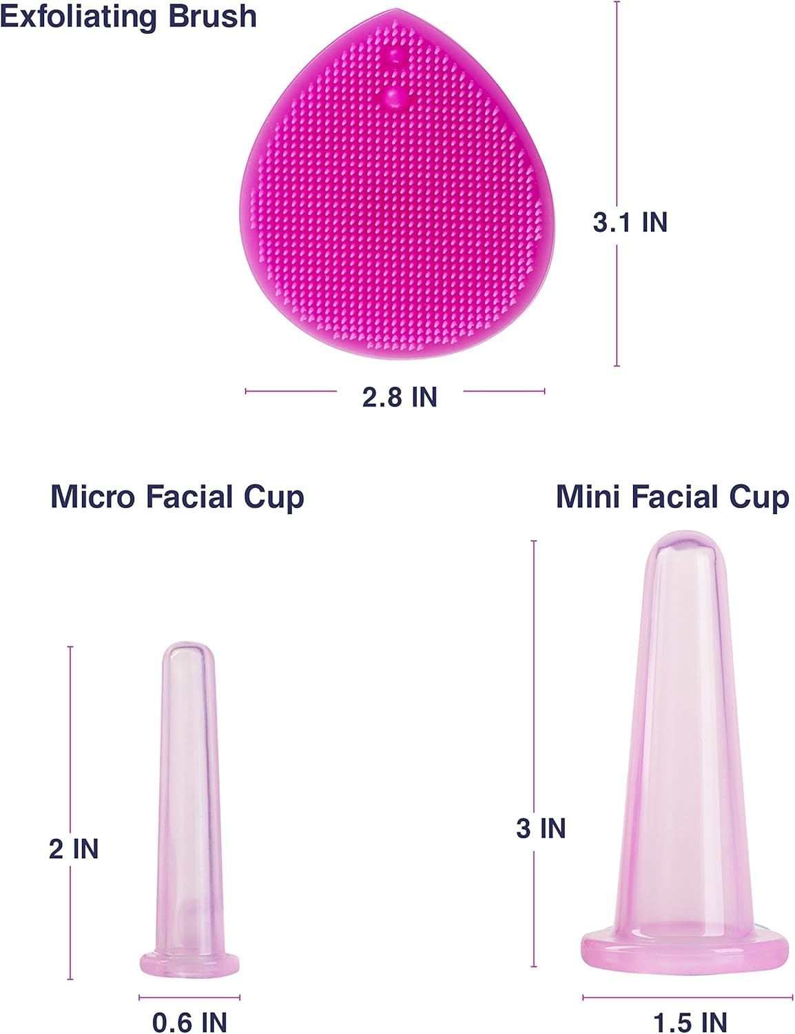 Double Chin Reducer & Anti-Aging Face Cupping System with Silicone Cups
